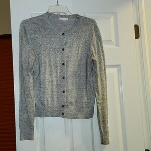 H&M Med Light Heather Gray Button Up Cardigan